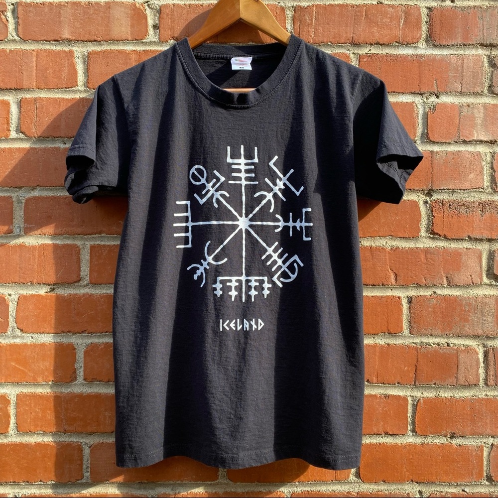 Vintage Iceland Vegvisir Rune T-shirt